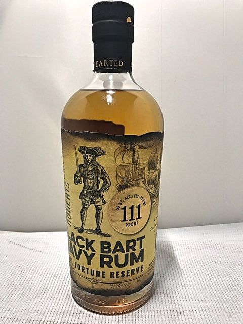 Black Bart Navy Rum By Bartholomew Roberts Reserve 111pf 750ml