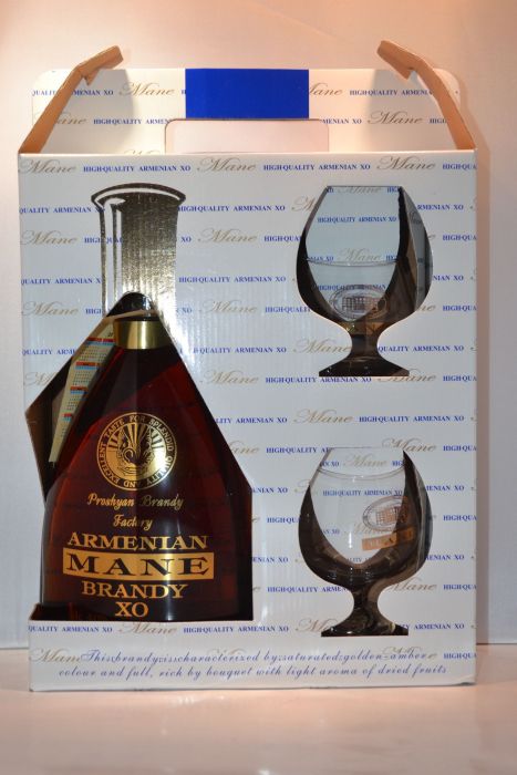 Mane Brandy Xo Armenian White Gft Pk 750ml