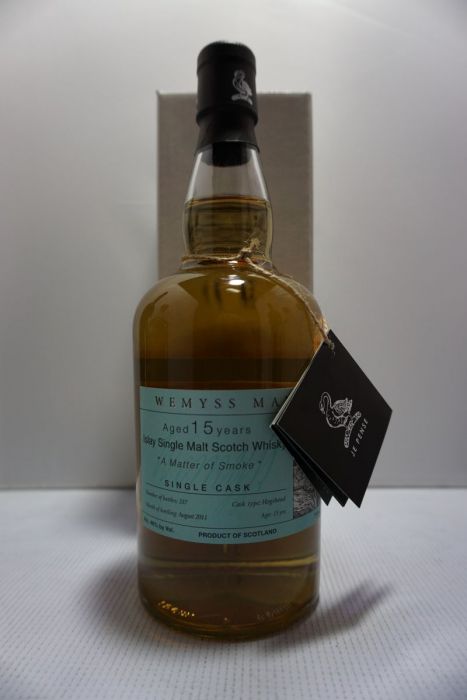 Wemyss Malts Scotch Single Malt Single Cask Islay A Matter Of Smoke 92pf 15yr 750ml