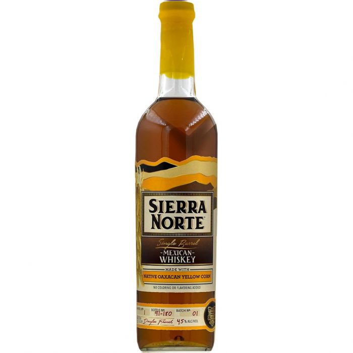 Sierra Norte Whiskey Single Barrel Yellow Corn Mexico 90pf 750ml