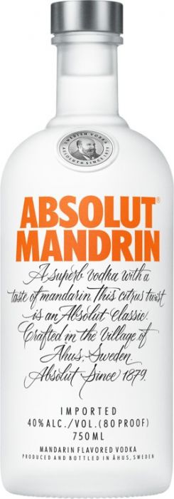 Absolut Vodka Mandrin Sweden 750ml