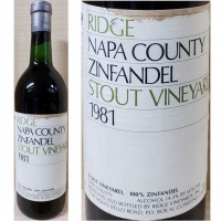 Ridge Stout Vineyard Napa Zinfandel 1981