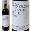 Ridge Picchetti Santa Cruz Mtns Zinfandel 1980