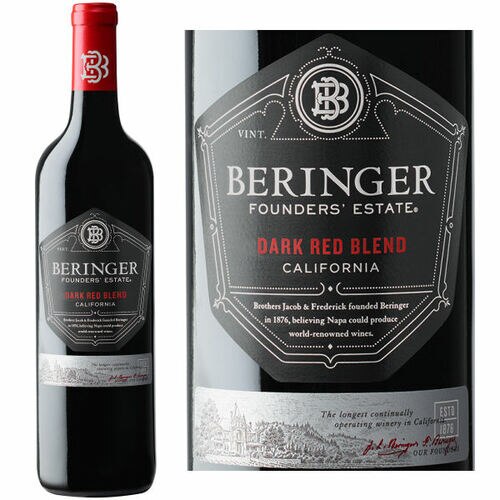 12 Bottle Case Beringer Founders' Estate California Dark Red Blend 2017