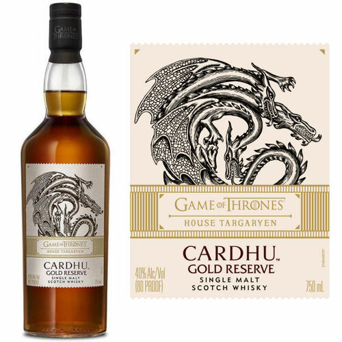 Cardhu Gold Reserve Game of Thrones House Targaryen Speyside Single Malt Scotch 750ml