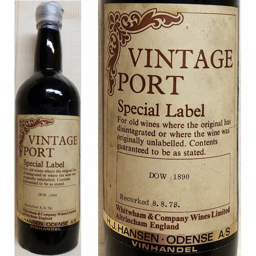 Dow's Special Label Vintage Port 1890