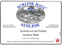 Schlink Haus Riesling Spatlese 750ml