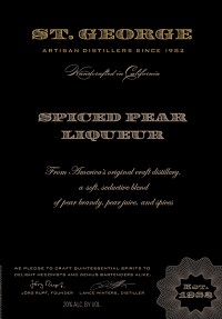 St. George Liqueur Spiced Pear 750ml