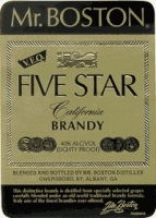 Mr. Boston Brandy Five Star 1.75L
