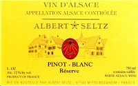 Albert Seltz Pinot Blanc Reserve 750ml