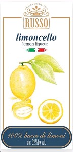 Russo Liqueur Lemon Limoncello 750ml