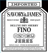 Savory & James Sherry Fino 750ml