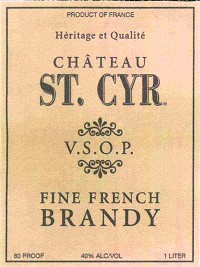 Chateau St. Cyr Brandy V.s.o.p. 1L