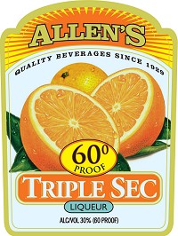Product Detail  Allen's Triple Sec Liqueur 30 Proof