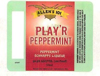 Allen's Schnapps Play'r Peppermint 101 Proof 750ml