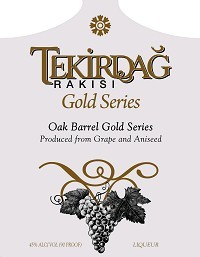 Tekirdag Rakisi Oak Barrel Gold Series 1L