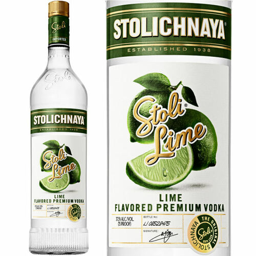 Stolichnaya Lime Flavored Russian Vodka 750ml