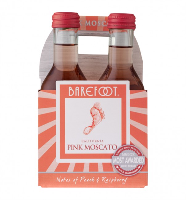 Barefoot Cellars - Pink Moscato NV (4 pack cans)