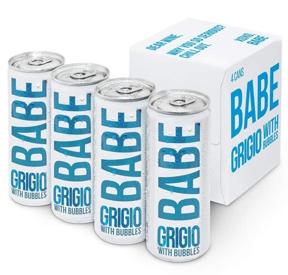 White Girl Wine - Babe Grigio 4PK NV (4 pack cans)