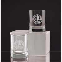 Etched Executive Double Old Fashion Gift Set of 2 - 14oz.