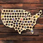 Beer Cap Map of USA, Large