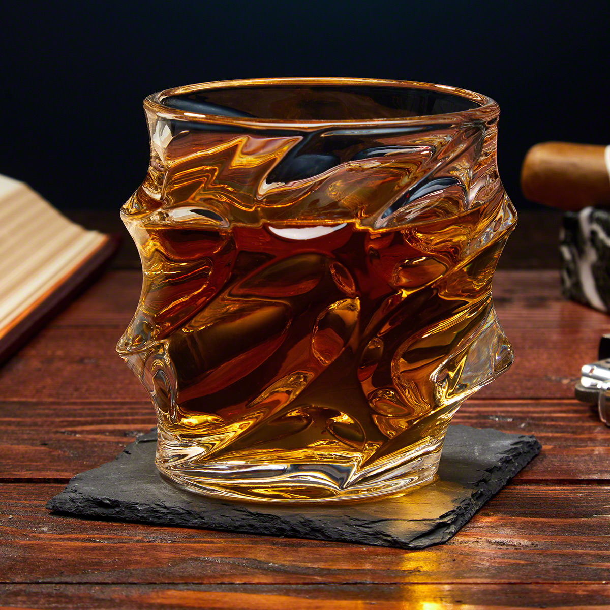 SCULPTED UNIQUE WHISKEY GLASS (1) 00ml | Whisky Liquor Store